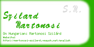 szilard martonosi business card
